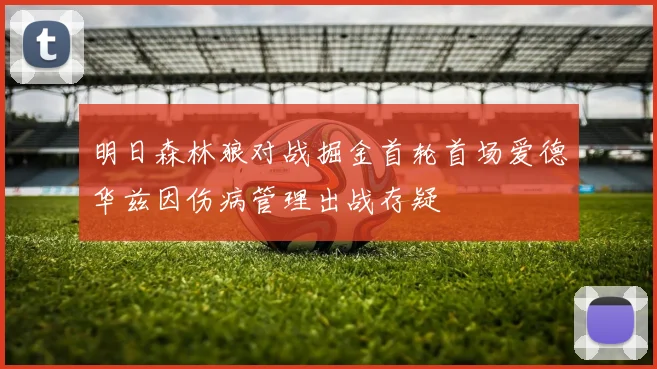 明日森林狼对战掘金首轮首场爱德华兹因伤病管理出战存疑